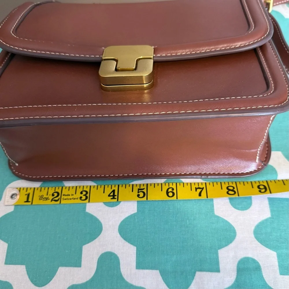 Mango Brown Flap Crossbody Bag Quiet Luxury Gold Hardware